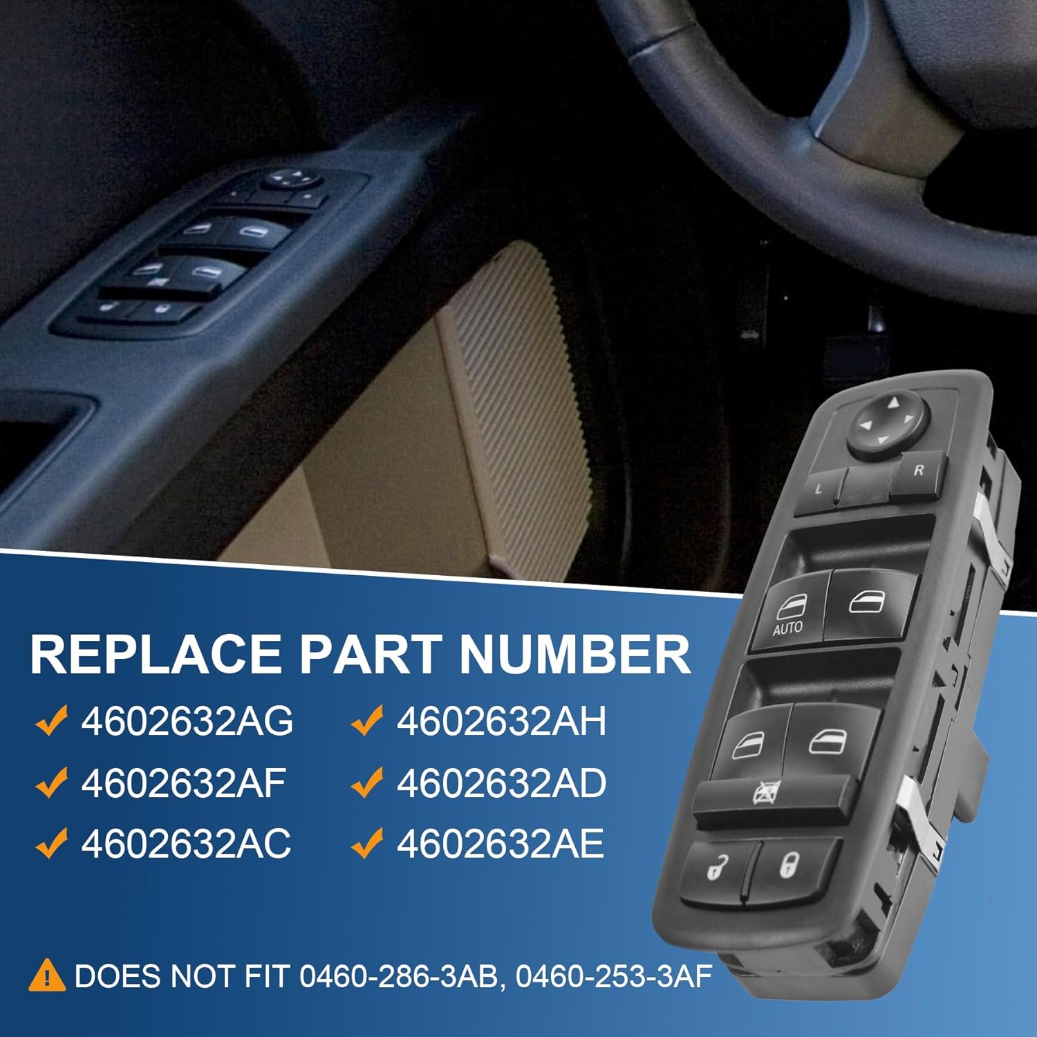 

Master Power Window Switch Left Driver Side Replacement for Dodge Journey 2009-2010 Nitro 2008-2012 Replacement for Jeep Liberty 2008-2012 Replace