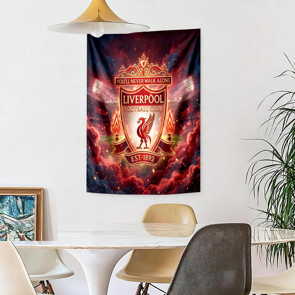 Liverpool Football Club Vægdekoration Vægtæppe Kunst Til Kæledyrsminde Fødselsdag Bryllupsfest Baggrund Familiegave