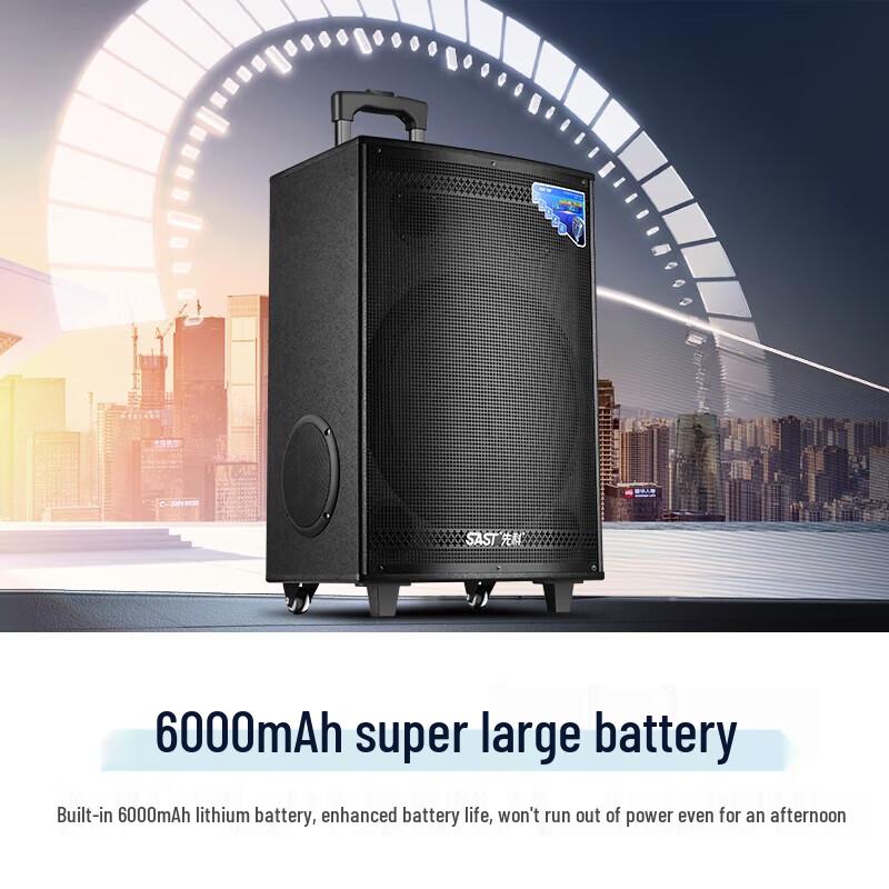 SAST ST-1509 High-Power Bluetooth Outdoor Karaoke Trolley Speaker