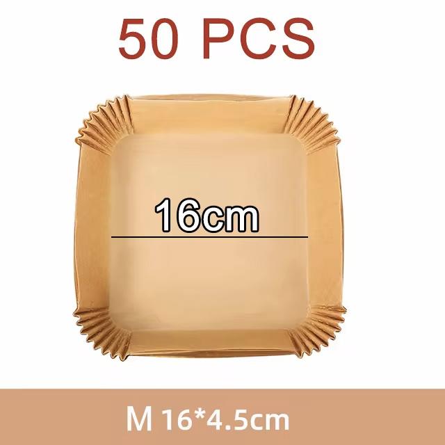 50-300Pcs Air Fryer Baking Paper For Square Oven Pan 16/20/22/23/24cm XXL AirFryer Oil-Proof Disposable Paper Liner