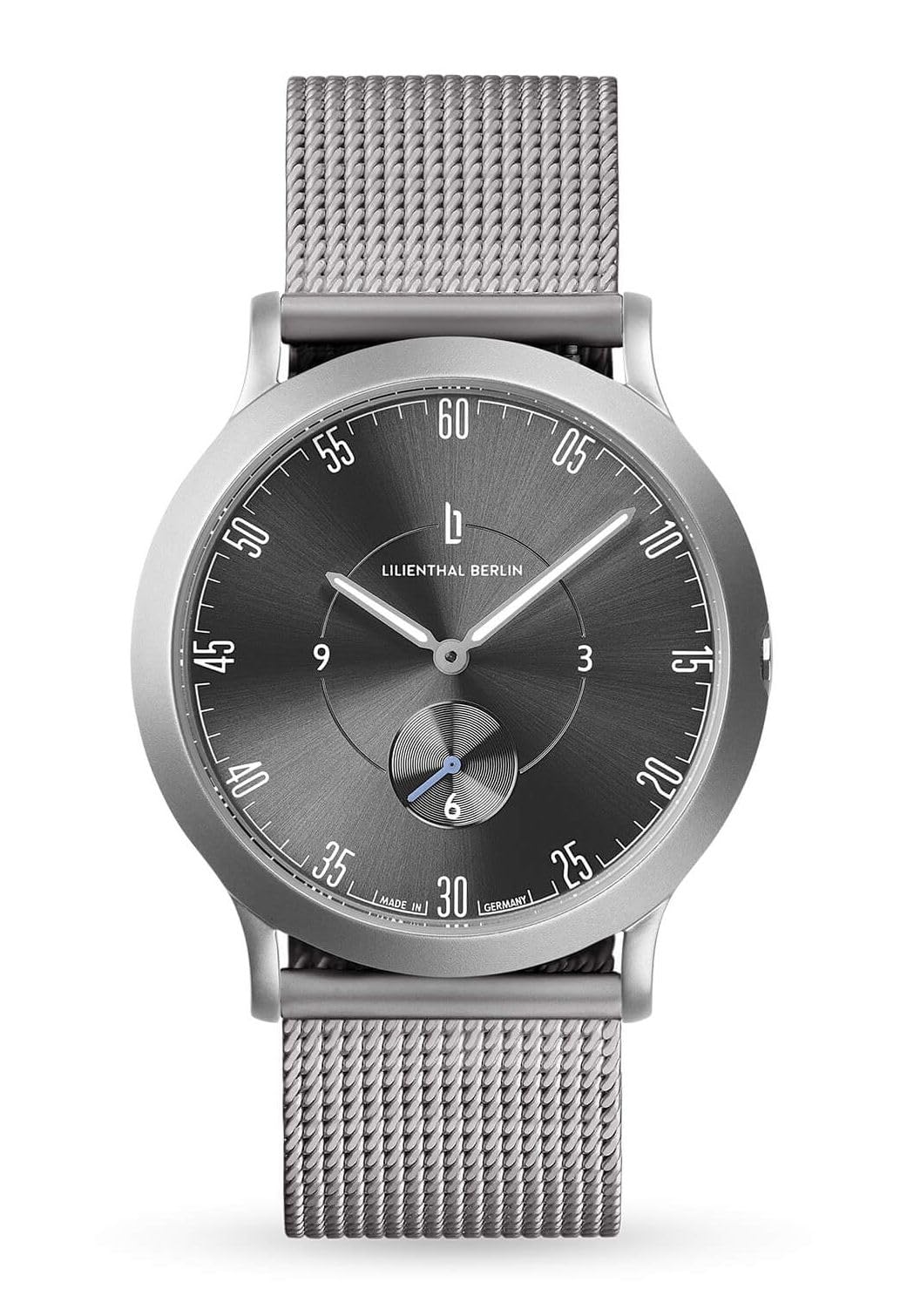 

Lilianthal Berlin Silver Watch with Small Made in Men s Seconds, Germany, L01-209-B023A сірий колір