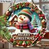 Weihnachtsdekorationsschild, hängende Innendekorationen, 2D flache Holzprodukte mit Schneemannmuster, Weihnachtsgeschenke für Freunde und Familie