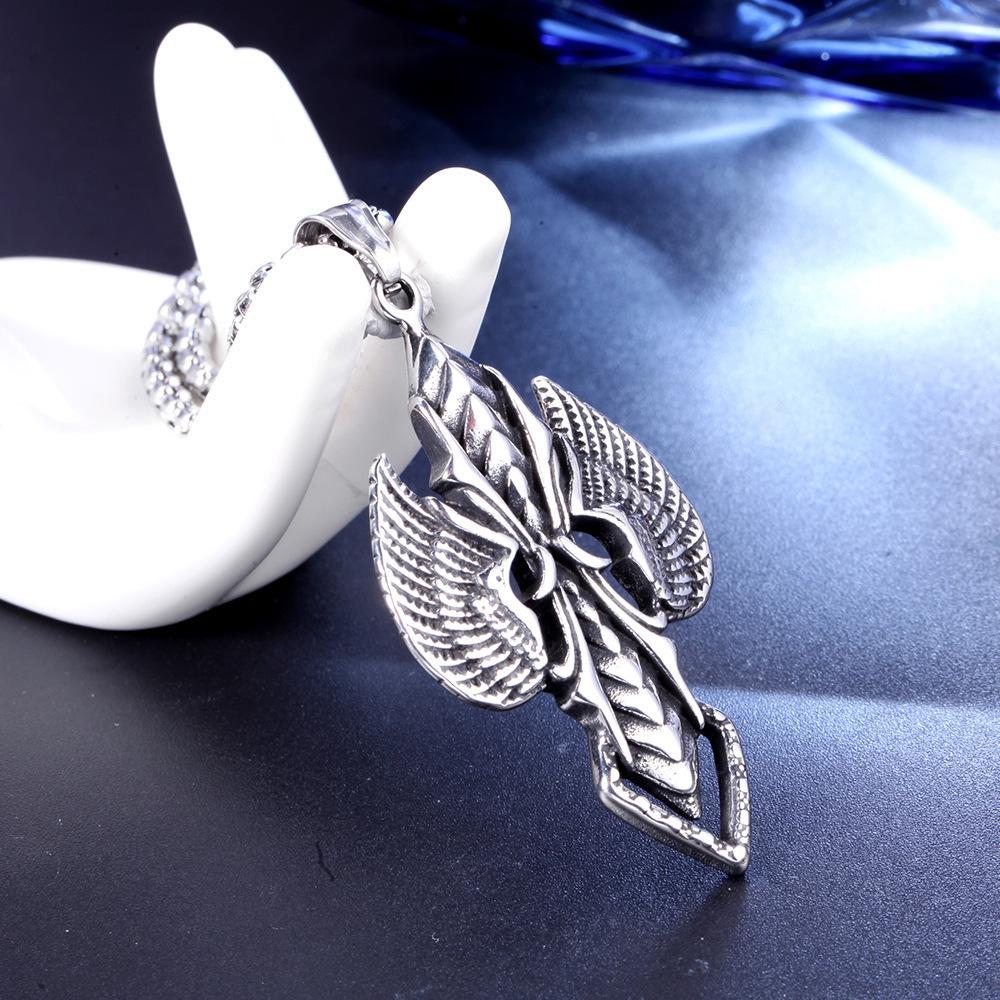 Titanium Steel Multiple Cross Titanium Steel Pendant Necklaces Ins Hip-hop High-end Trendy Men