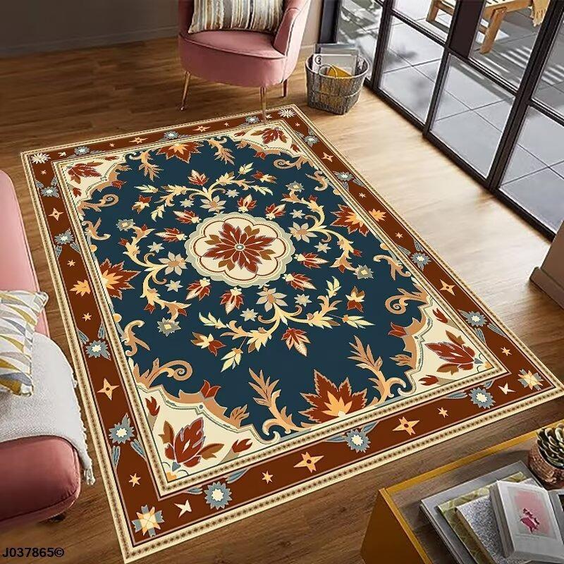 Retro Persian Bohe Carpet for Living Room Decoration Sofa Rug Bedroom Bedside Soft Mat Kitchen Coffee Table Floor Hallway Rug