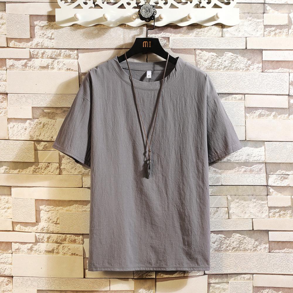 Мужская летняя повседневная свободная футболка — фото 5