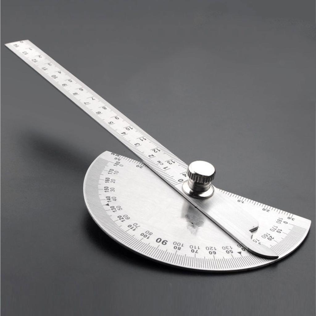 Precision Stainless Steel Angle Measuring Protractor 90X150 90X200 Angle Ruler for Architects and Woodworkers
