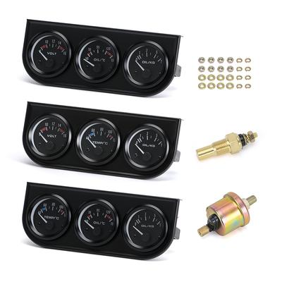 52mm elektrická trojitá sada(Voltmetr + měřidlo teploty oleje + měřidlo tlaku oleje)Snímač teploty nebo měřidlo teploty vody