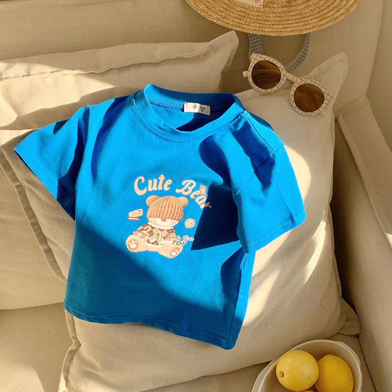 Children's Clothing Children's Short Sleeved T-shirts Men's and Women's Clothing Cartoon Printed Tops Children's Half Sleeves