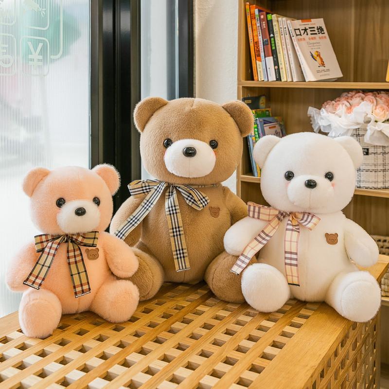 Cute Bear Plush Toy For Kids Soft Comfort Pillow For Home Decor