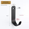 Jinrui Stainless Steel Black Bathroom Hook for Coats and Hats