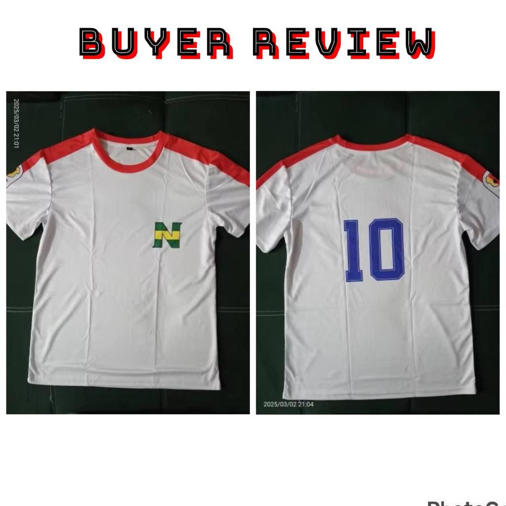 Captain Tsubasa Atom Hutton Football Soccer T-Shirt Jersey Japan Cosplay Cartoon Animation Print Breathable Quick Dry Vintage Short Sleeve Uniform