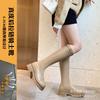 But knee boots women's 2025 autumn and winter new versatile small thin flat boots tall knight boots