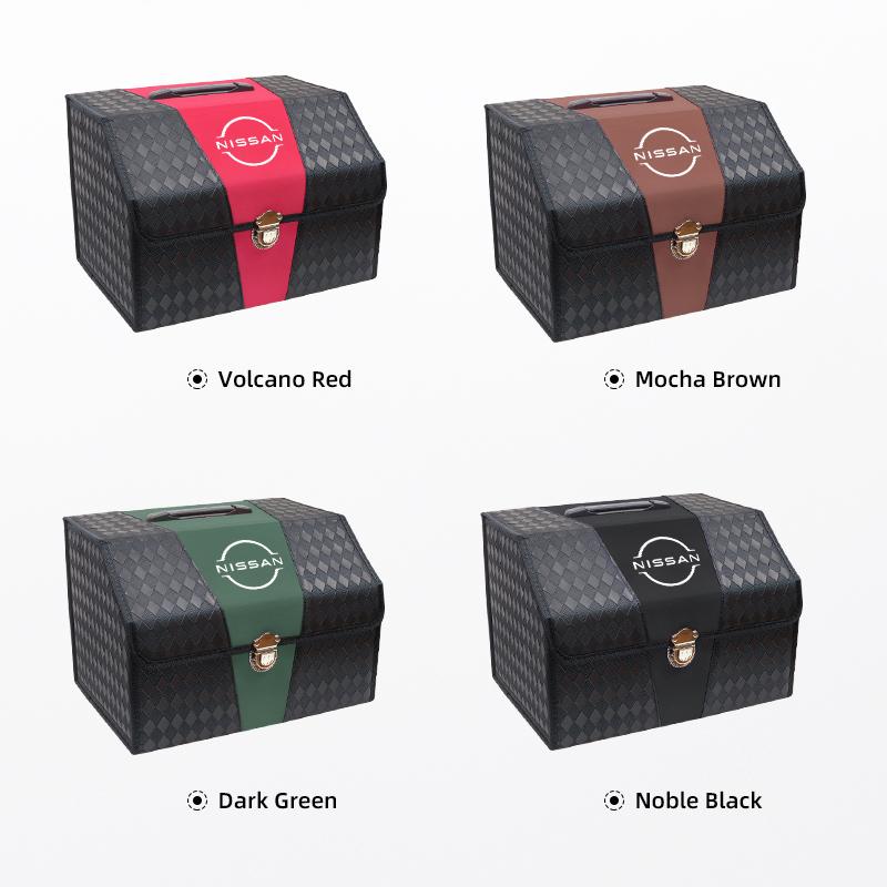 Nissan Car Trunk Leather Storage Box Foldable Auto Organizer Bag For Nissan Qashqai Juke Pulsar Sentra p Altima Patrol Micra Rogu