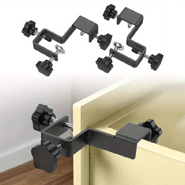 2Pcs Drawer Installation Clip Steel Universal Drawer Front Installation Clamps