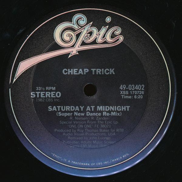 

12inch Record CHEAP TRICK - Saturday At Midnight 4903402 Epic 1982 US Rock Used