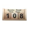 Wooden Books Read This Year Counter Sign for Tracking Reading Progress  Numbered Desktop Ornament Book Enthusiasts Gift