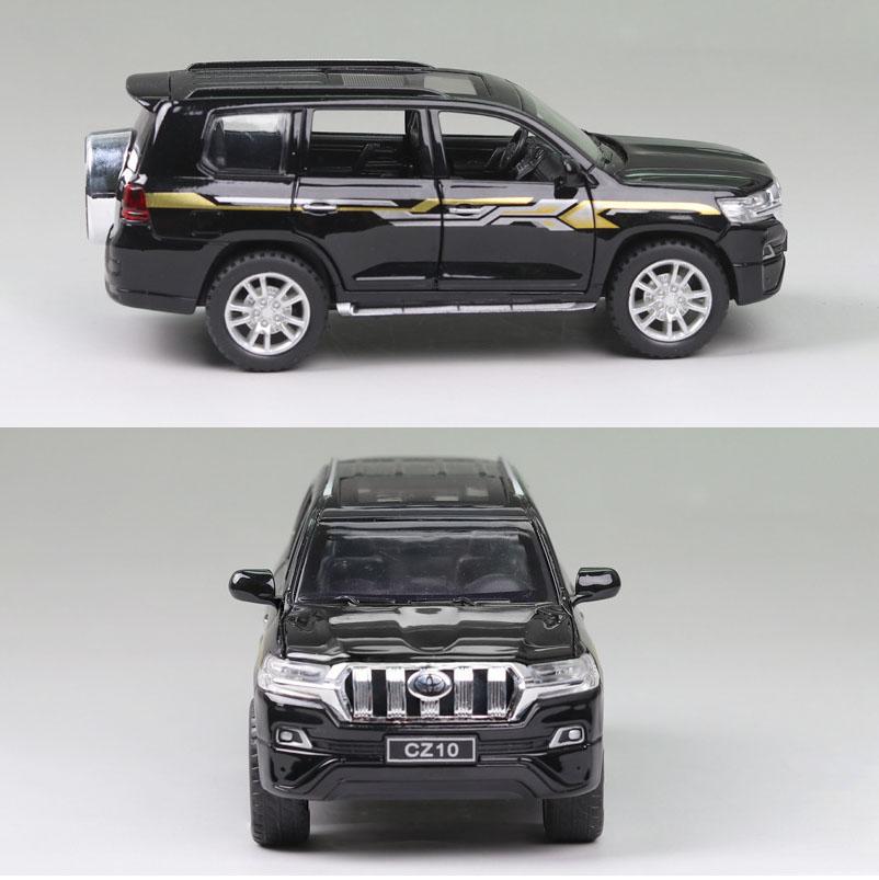 1/32 Scale Prado SUV Diecast Car Model Toy, Pull Back Toy Vehicle with Sound and Light for Kids Toddler Boys Girls Gift Collection