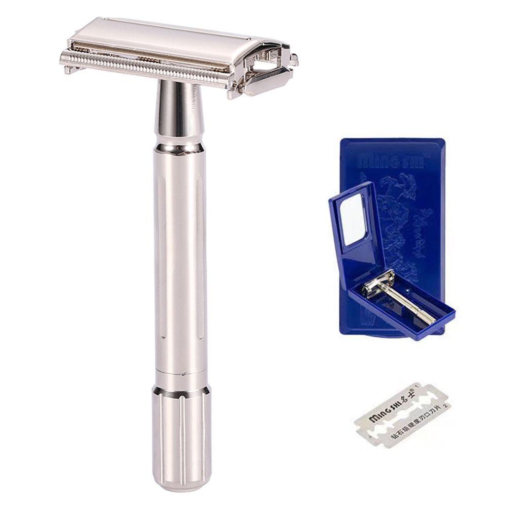 

for Him Face Women Manual Men Shaver Double Edge Razor Adjustable Safety Razor Hair Removal Tool серебряный