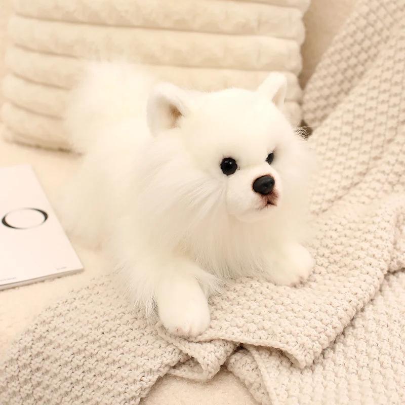 Cuddly Lifelike Pet Doggy Plush Toys Premium Cozy Fluffy Husky Corgi Bichon Labrador Retriever Doll Pretty Kids Xmas Gift