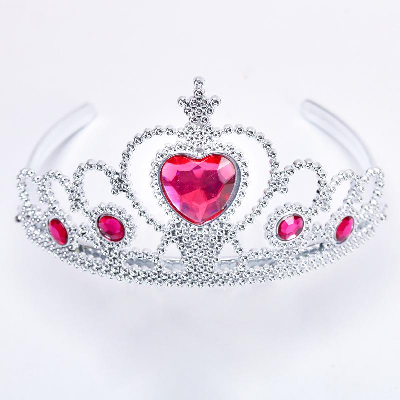 Sada koruny a hůlky Ledové princezny pro dívky - Plastová tiára a doplňky čelenky