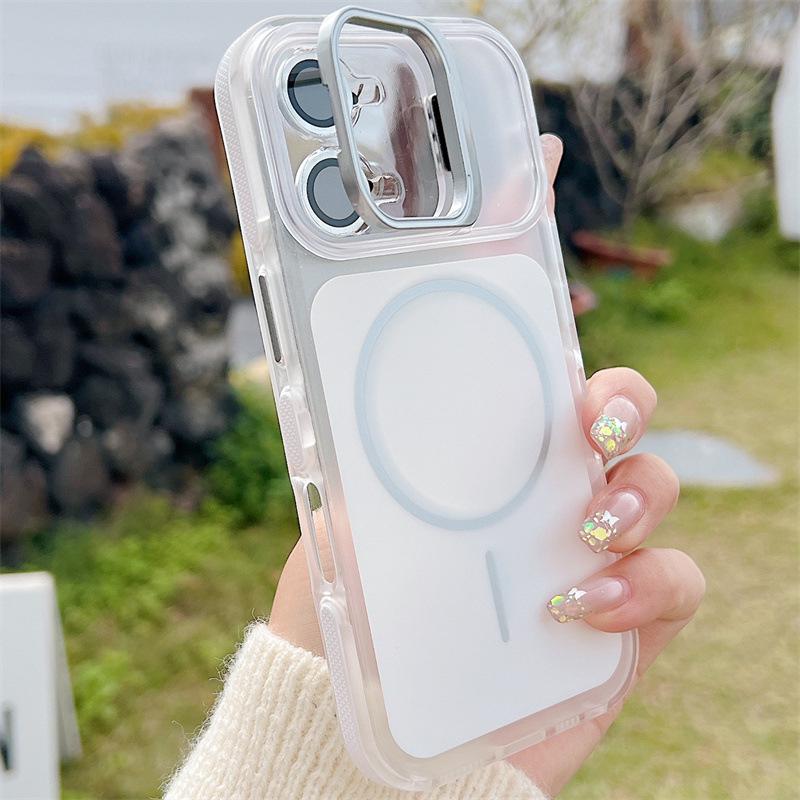 Magnetic Electroplated Lens Holder Phone Case: Compatible with iPhone 17 and Apple Models 11-16