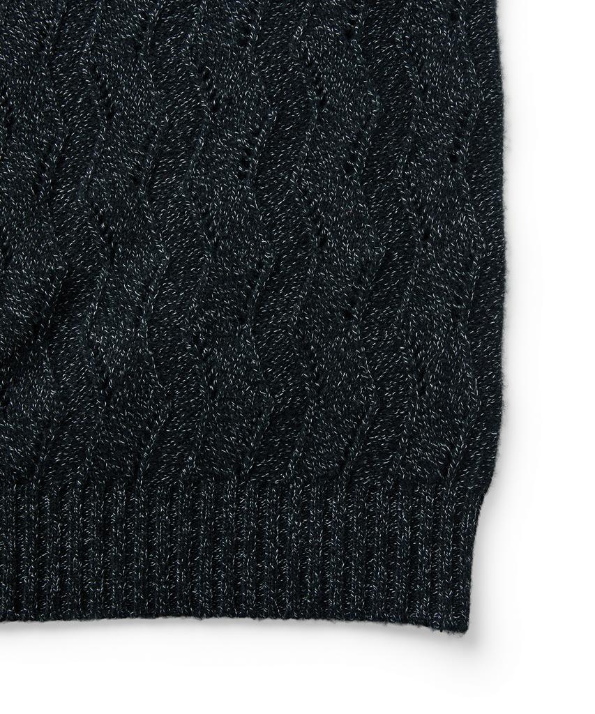 MMIC Wavy Zip Cardigan (Black)
