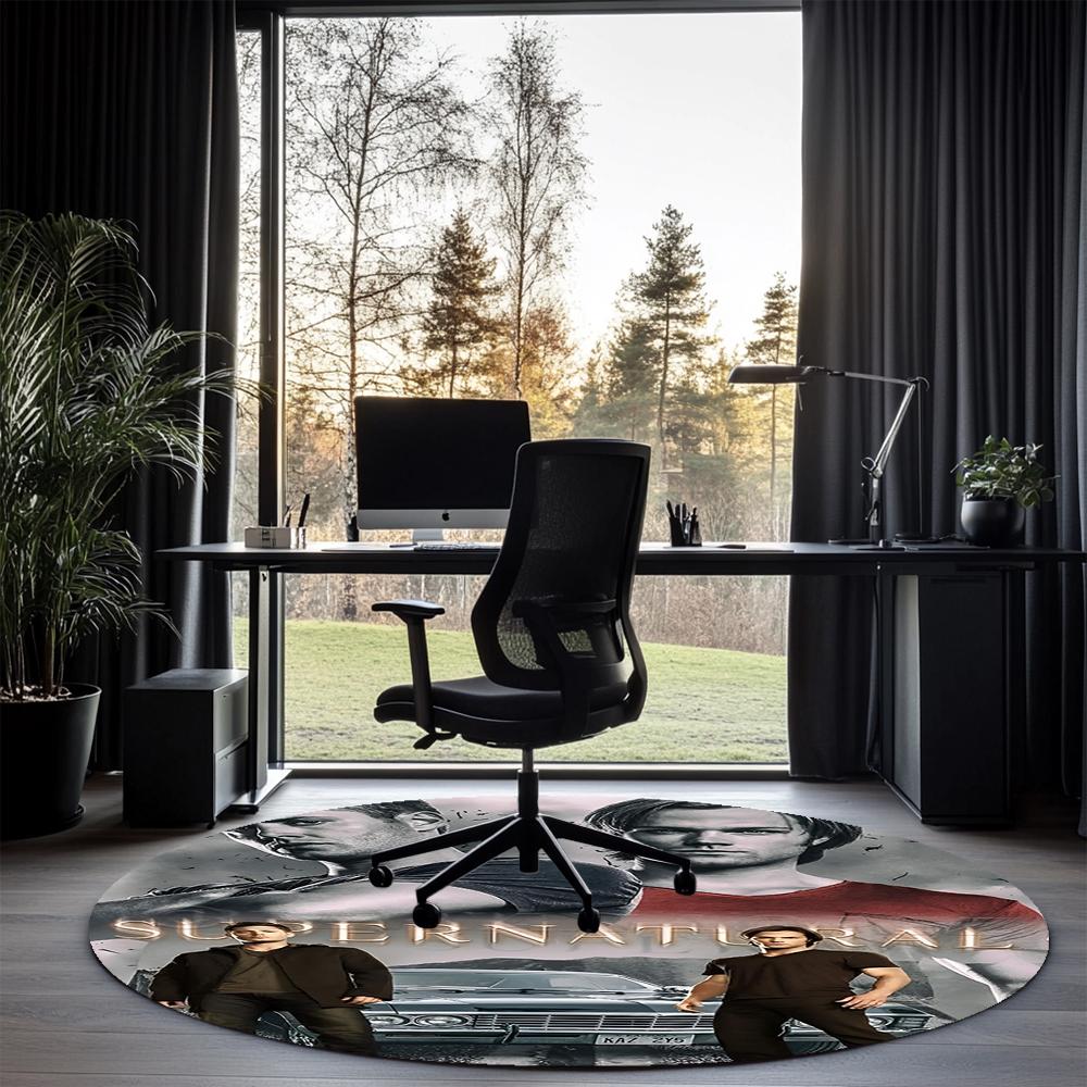 Supernatural Printed Round Rug Carpet Chair Rug Area Rug Entryway Doormats,for Office Chair Living Room Bedroom Kitchen Room.