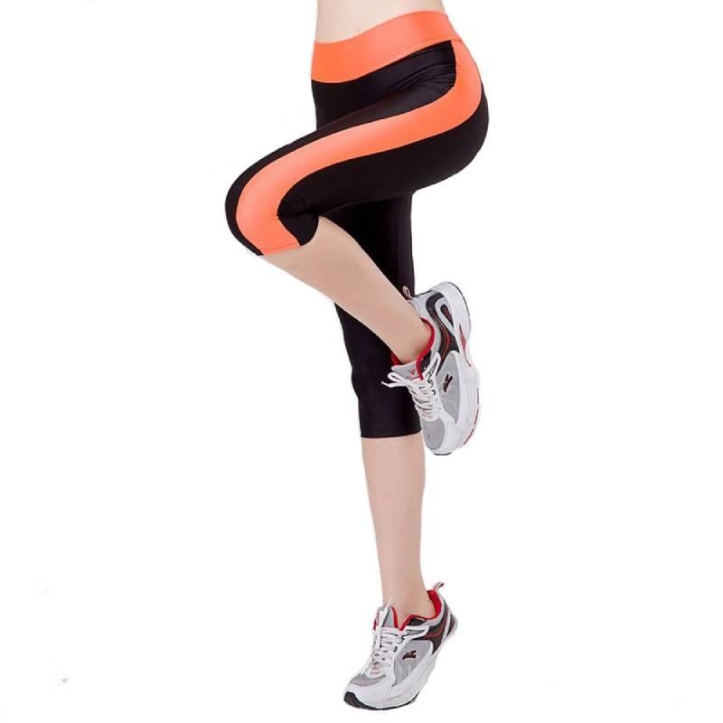 Stylish Women's High Waist Colorblock Yoga Pants With Convenient Side Pockets For Active Lifestyle