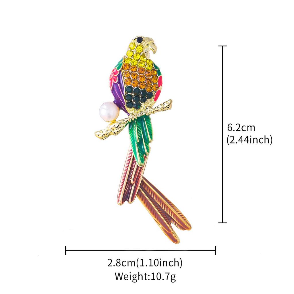 Hummingbird Crystal Rhinestone Brooch: Elegant Alloy Pin for Clothing Accessories