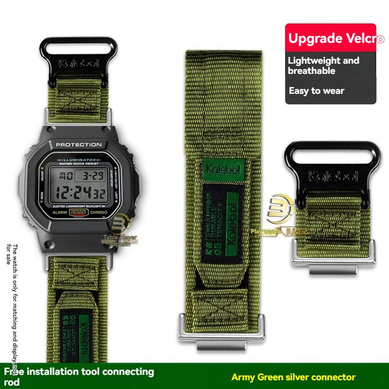 

for Casio G-SHOCK small square DW5600/GW-M5610 GW-B5600/GA110 120 GA900 outdoor sports nylon canvas watch strap 16mm 16mm Breadth