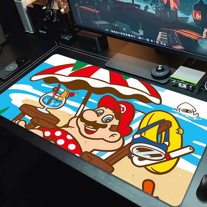 Super Mario2 Print  Cushion Non-slip Laptop Tablet Big Mousepad XXL Mat Mini PC Playmat With Lock edge