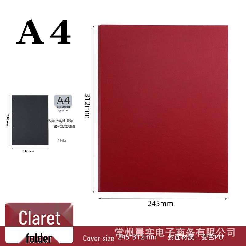 Chenshi Leather A4 Business Notebook & 4-Hole File Folder with Logo