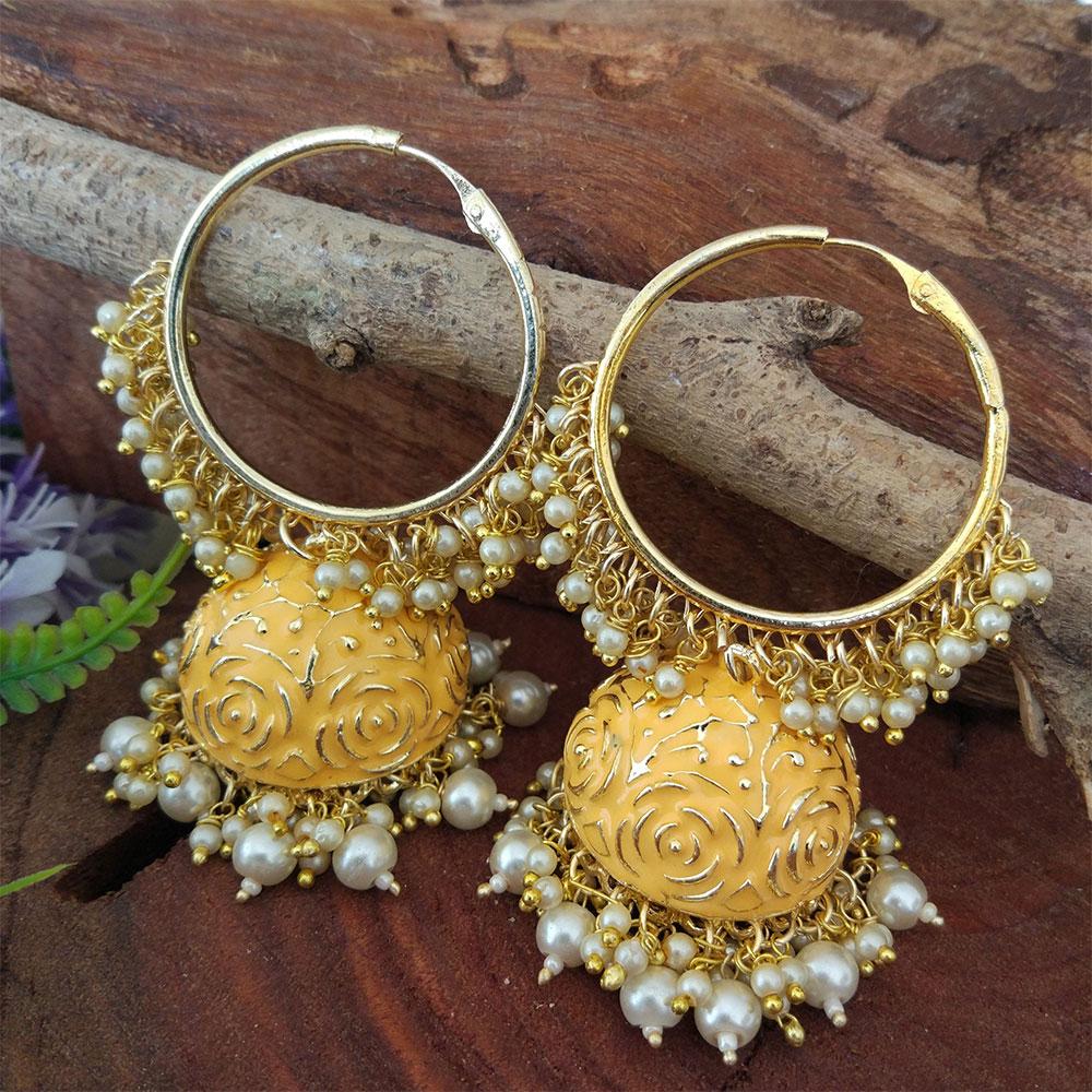 

Оранжевый цвет Heavy Jhumka Bali для сари