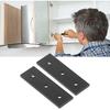 Flat Bracket Plate 2pcs Joint Plate Aluminum Alloy 3 Holes Repair Flat Bracket Board for Furniture (3030)