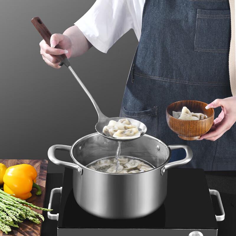 KBH 304 Stainless Steel 5-Piece Kitchen Utensil Set with Walnut Handles and Holder