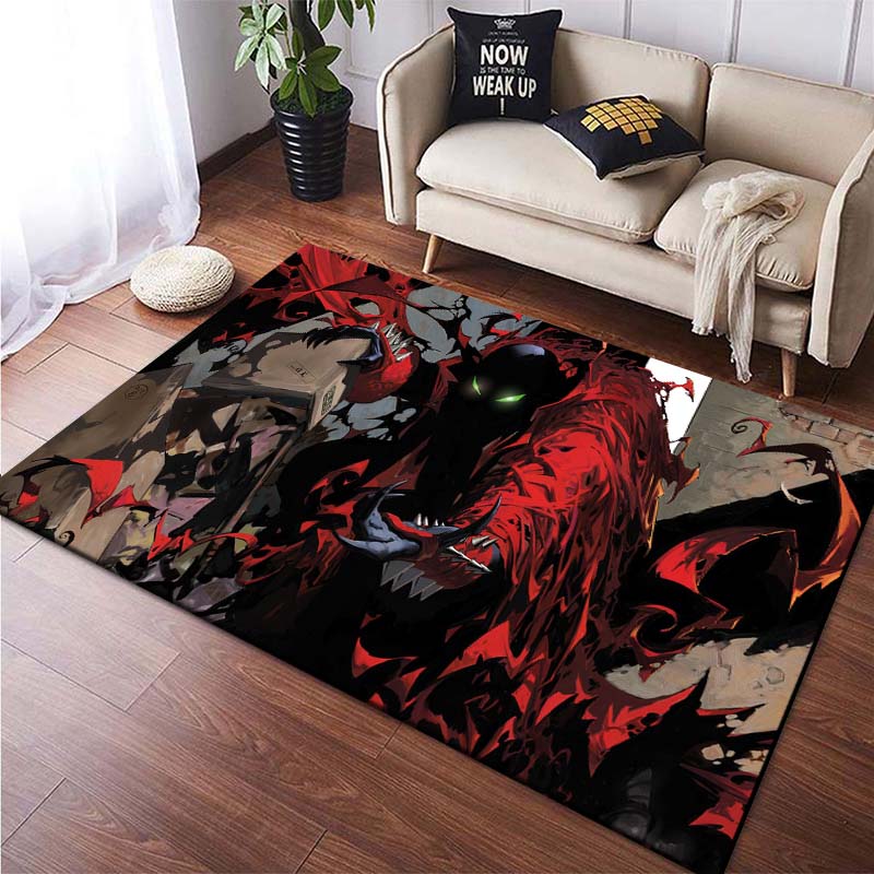 15 Size Spawn Movie Demon Pattern Carpet Rug for Bedroom Living Room Floor Rug Children Play Floor Mat Outdoor Rug Home Decor