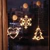 LED Reindeer Santa Suction Cup Lights for Living Room, Shop Window, or Christmas Tree - Creative Colored Decorations