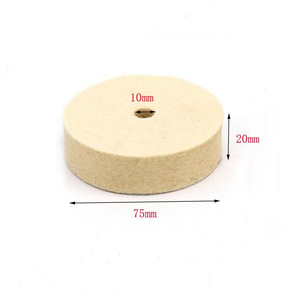 75mm Wool buffing wheel Abrasive Felt Disc Pad Polisher Buffing Grinding