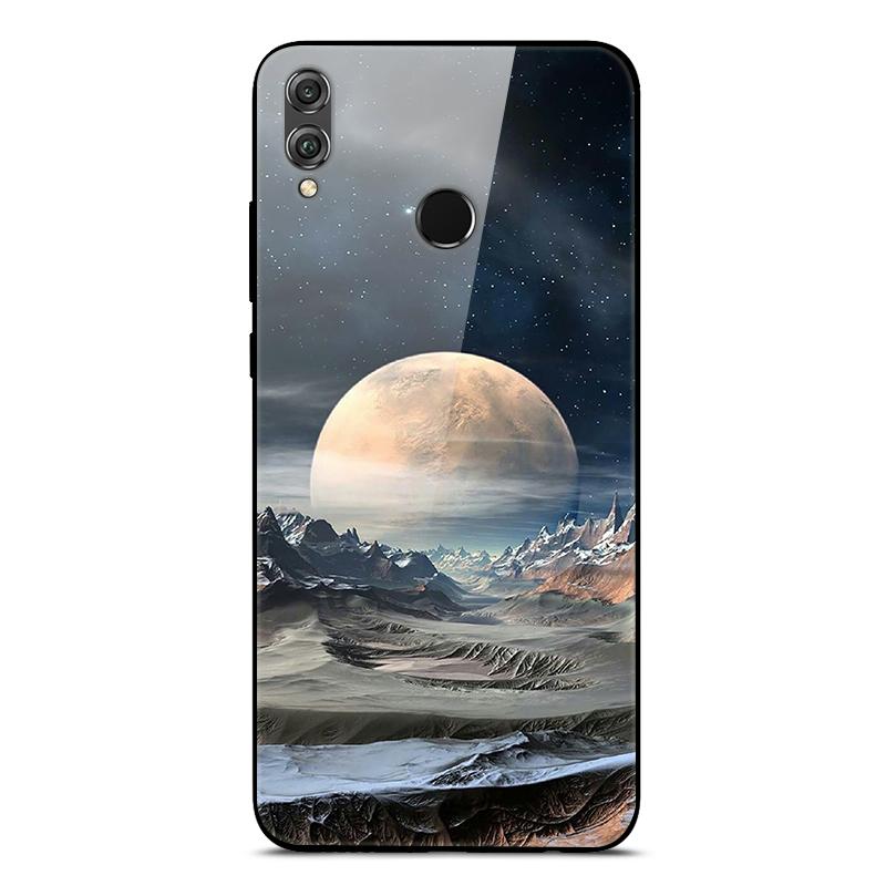 Tempered Glass Case For Huawei Honor 8X Case Phone Cover Bumper on Honor 8X JSN-L21 8 X Honor8X Case Hard Back Cover Cute Fundas