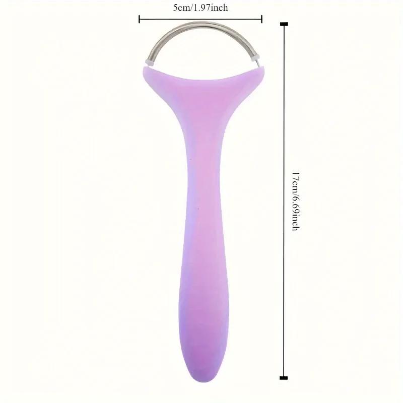 1pc Blue or Purple Portable Facial Hair Remover - Fragrance-Free, Hypoallergenic, High-Quality, No Power Needed for Forehead