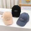 Women's Hats  Thickened Warm Baseball Caps Korean Style Imitation Lamb Velvet  Showing Their Faces  Small and Versatile Baseball Caps  Students