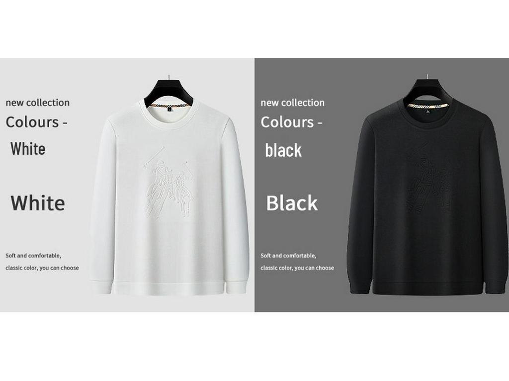 Sweatshirt épais à col rond pour homme Paisenlong 2025: Tendance Européenne & Américaine Automne/Hiver pour l'Âge Moyen à Avancé