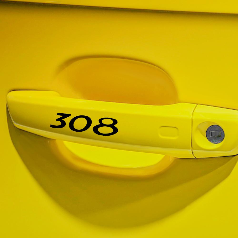 4pcs Reflective Car Styling Wheel Rims Body Stickers Decoration Decals For Peugeot Q208 2012~2018 2019~2021 2008 207 508 607 301