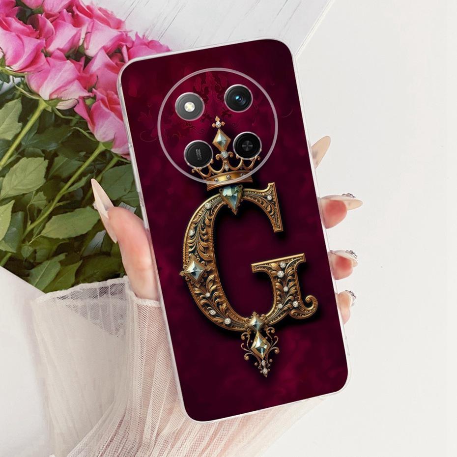 2025 Fashion Crown Letter Case For Honor X9C 5G X9CSmart Soft Silicone TPU Back Cover For HonorX9C X 9C Smart 5G Cases Bumpers