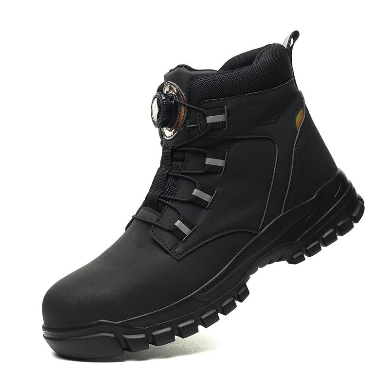Fashion New Fashion 2025 Waterproof Security Work Safety Boots Protective Leather Boots Anti-smash Anti-puncture Industrial Shoes Men