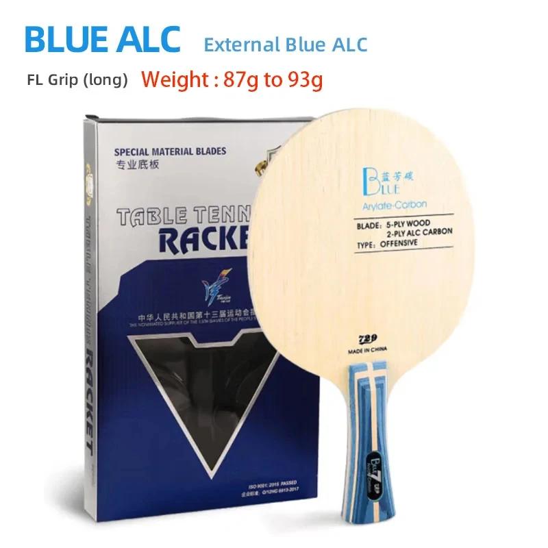 Original 729 Friendship Blue ALC Table Tennis Blade 5 Wood 2 Arylate Carbon Professional Ping Pong Blade Yellow ALC Offensive Blue ALC FL