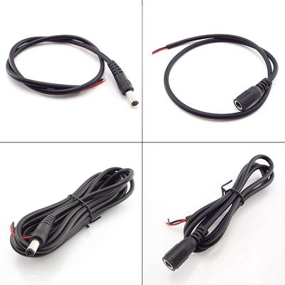 20AWG DC Power Pigtail Cable Male Female Connector DIY Wire Plug Jack Adapter For CCTV Camera Moniter Solar Panel 5.5x2.1mm