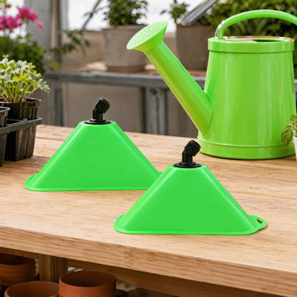2pcs Plastic Spray Nozzle Hood Green Trumpet Spray Nozzle Durable Sprayer Hood Family Use