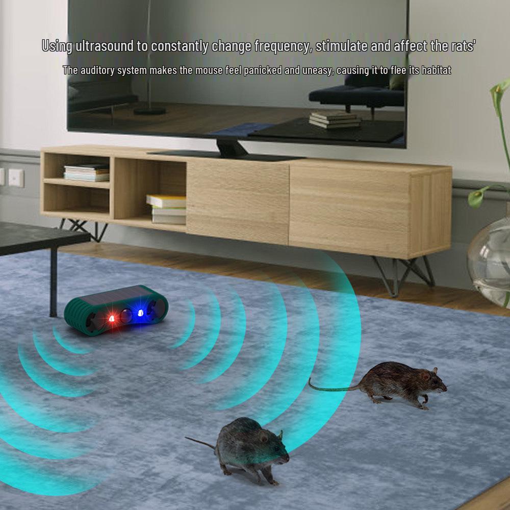 Outdoor Infrared Animal Repeller with Sound, Light, and Solar Warning