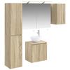 Bathroom Cabinet Set 5 Pcs Sonoma Oak 50 X 14.5 X 70 Cm